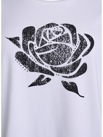 Zizzi T-Shirt 'Velin' in Weiß