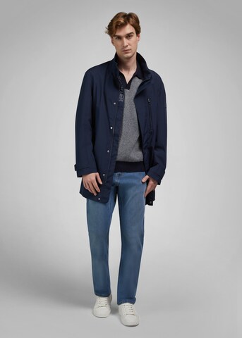 HECHTER PARIS Between-Seasons Coat in Blue