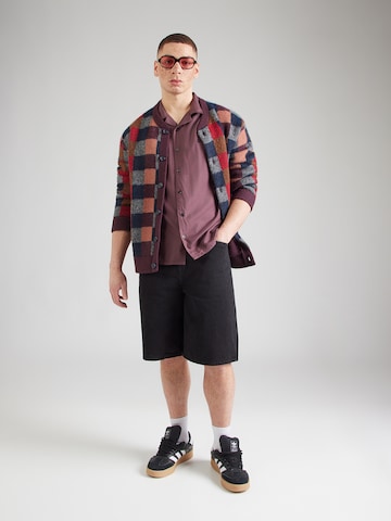 Volcom Regularny krój Koszula 'SINGLE STONE' w kolorze czerwony