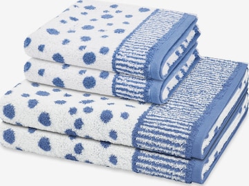 ROSS Handtuch 'Punkte allover' in Blau: Vorderseite