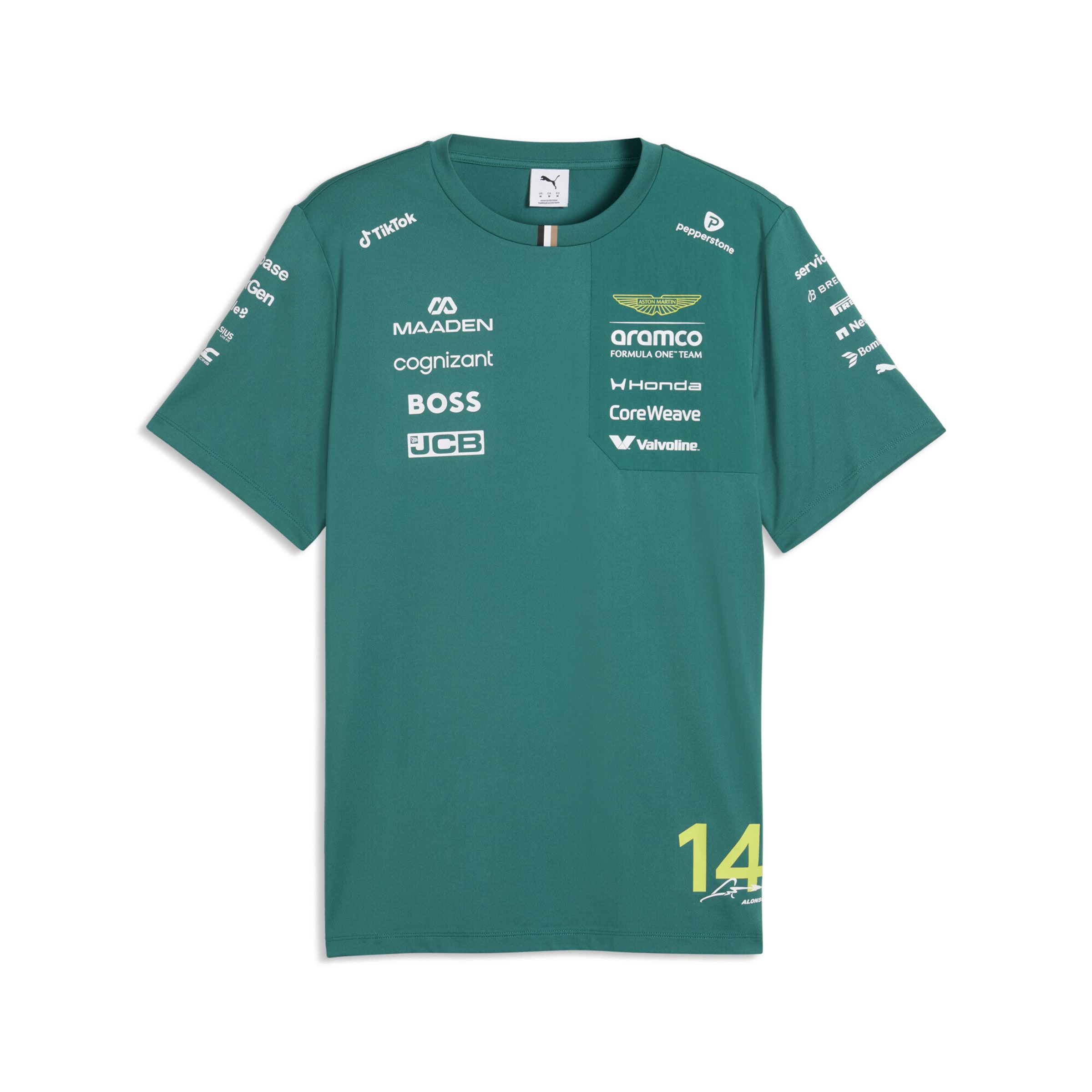 PUMA Shirt 'F1® TEAM ' in Groen: voorkant