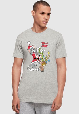 ABSOLUTE CULT Shirt 'Tom And Jerry - Reindeer' in Grijs: voorkant