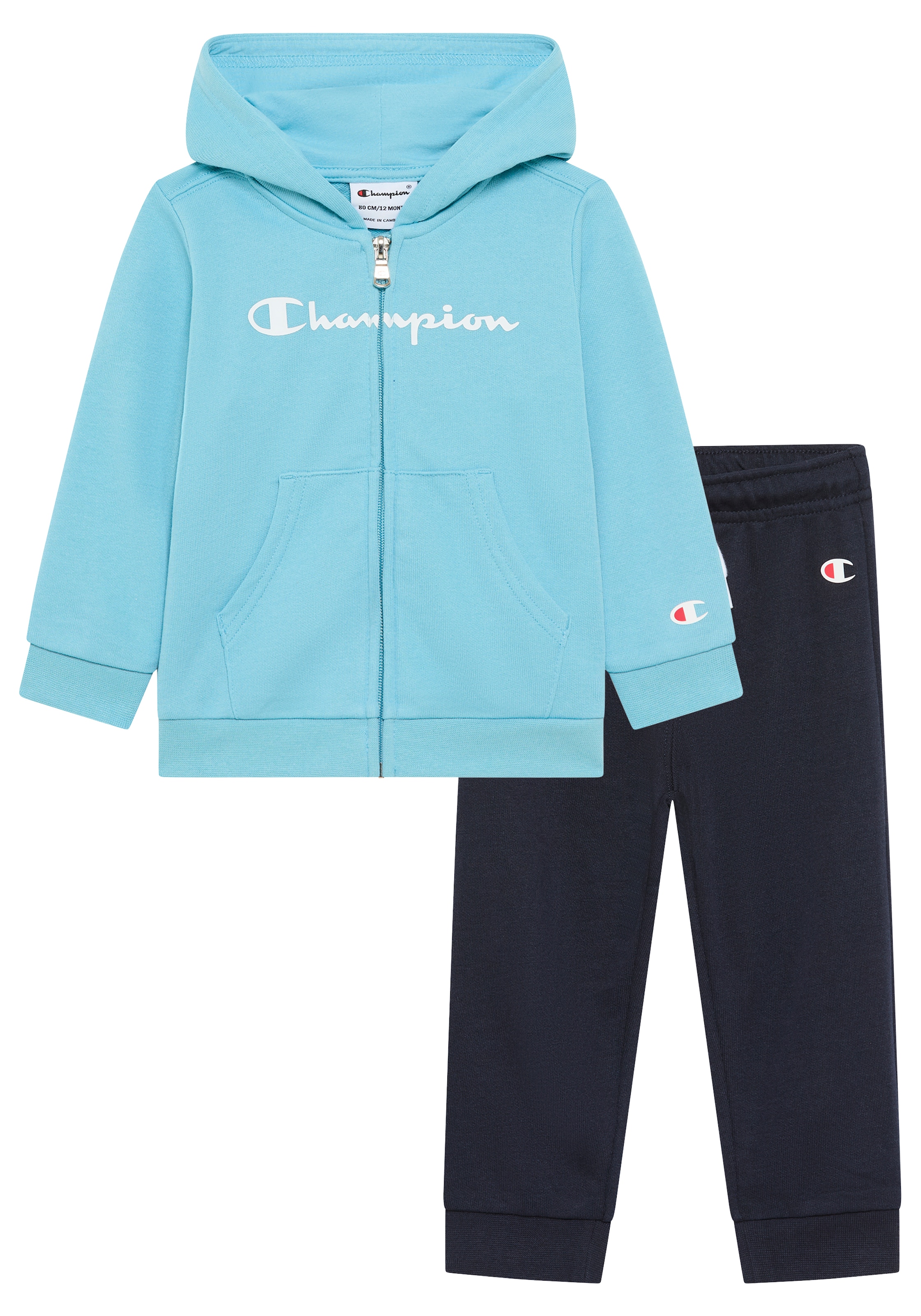 Champion Authentic Athletic Apparel Sweatsuit in Blue: front