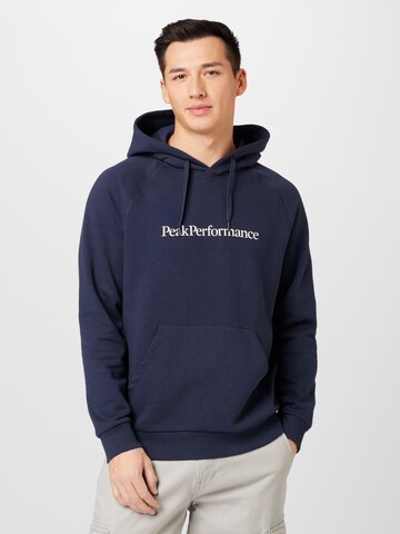 PEAK PERFORMANCE Sweatshirt in Blau: predná strana