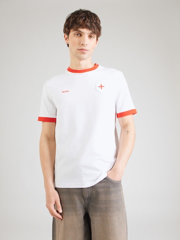 T-Shirt BOSS en blanc : devant