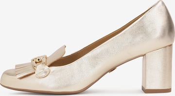 Kazar - Zapatos con plataforma en oro: frente