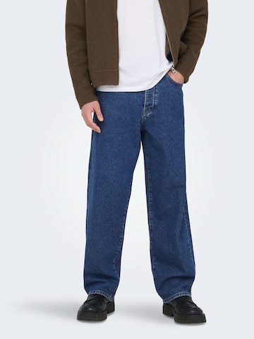 Only & Sons Avar lõige Teksapüksid 'ONSFADE', värv sinine: eest vaates