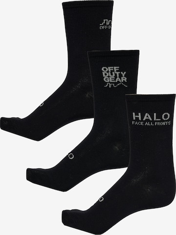 Chaussettes HALO en noir : devant
