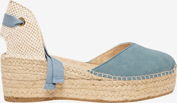 Sandales 'Alpargata Cuña 6 cm' Alhamas en bleu : devant