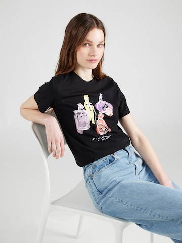 T-shirt 'PRETTY' ONLY en noir : devant