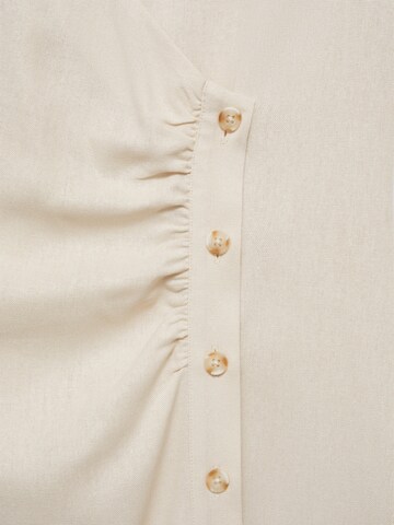 MANGO Shirt dress in Beige
