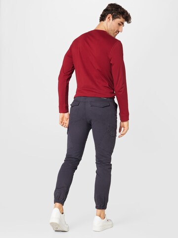 TOM TAILOR DENIM Slimfit Cargobroek in Blauw