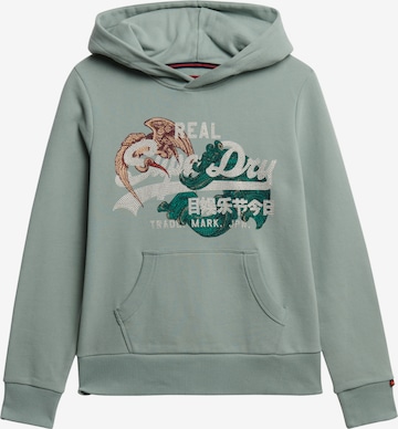 Superdry Sweatshirt in Groen: voorkant