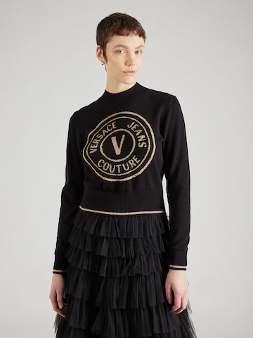 Versace Jeans Couture Πουλόβερ σε μαύρο: μπροστά