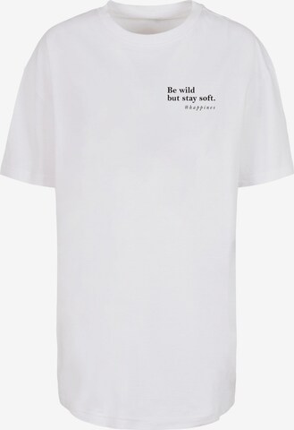 Merchcode Shirt 'Happines' in Wit: voorkant