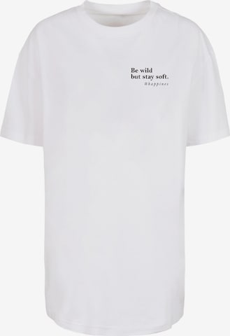 Merchcode Shirt 'Happines' in Wit: voorkant