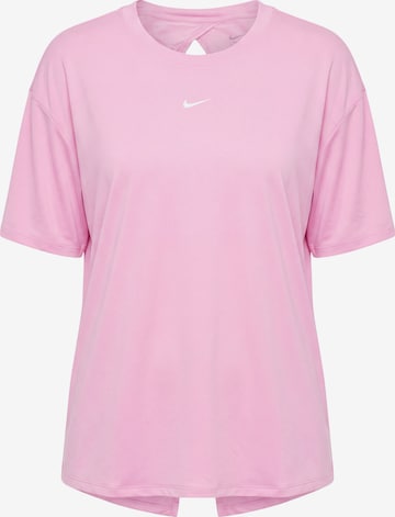 T-shirt fonctionnel NIKE en rose : devant