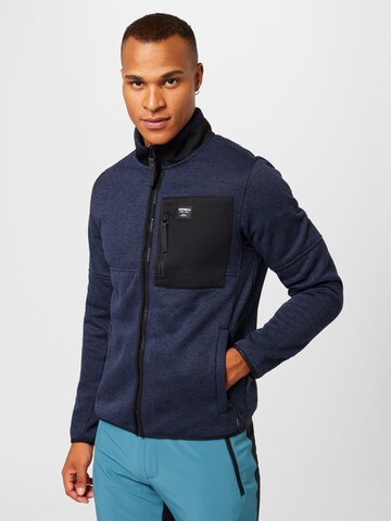 ICEPEAK Athletic Zip-Up Hoodie 'AGARAT' in Blue: front