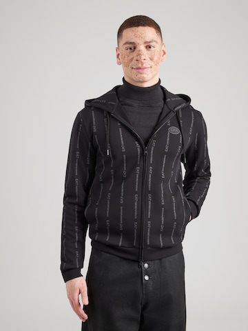 Hanorac de la EA7 Emporio Armani pe negru: față