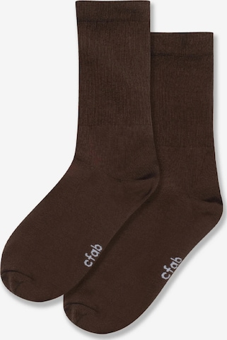 cfab (formerly creamy fabrics) Sockor 'Lange Sportsocken | 4er Pack' i brun: framsida