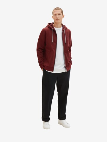 TOM TAILOR Sweat jacket in Red