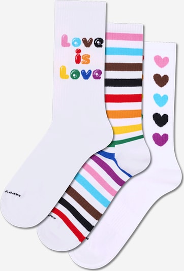 Kojinės iš Happy Socks, spalva – šviesiai mėlyna / šokolado spalva / rožių spalva / balta, Prekių apžvalga