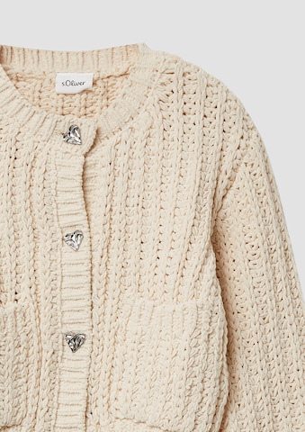 s.Oliver Gebreid vest in Beige