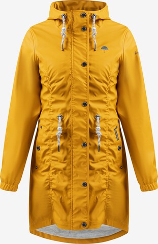 Manteau fonctionnel Schmuddelwedda en jaune : devant