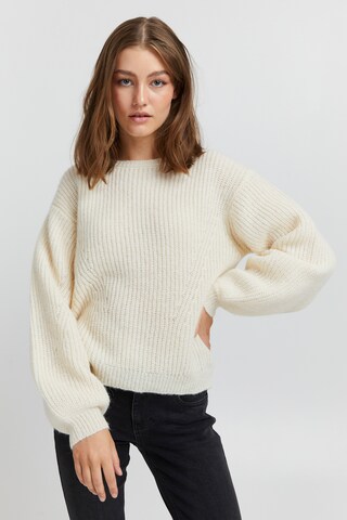 PULZ Jeans Sweater 'IRIS' in Beige: front