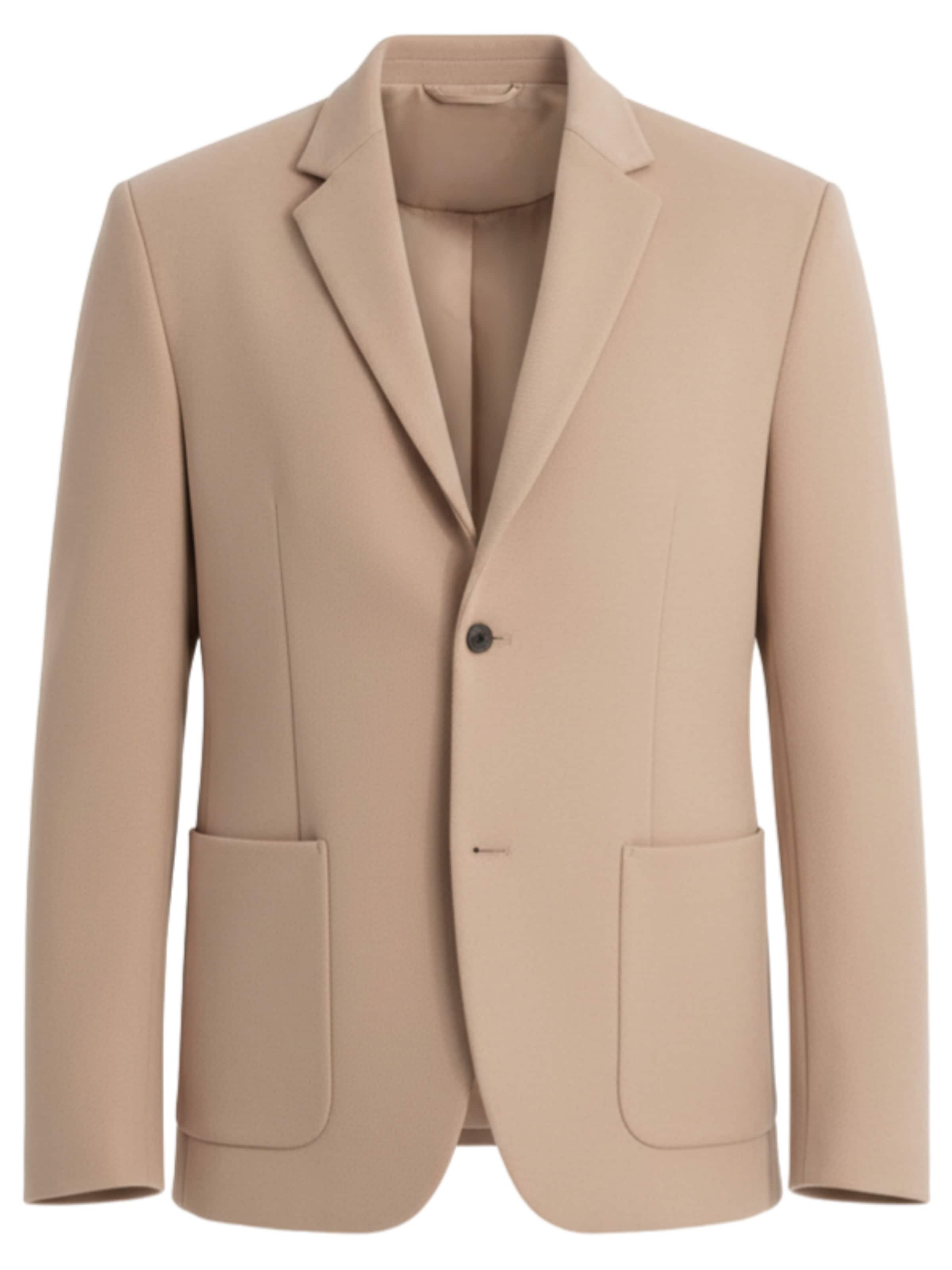 Ombre Slim Fit Sakko in Beige: Vorderseite