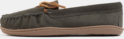 Minnetonka Mokassin in braun / grau, Produktansicht