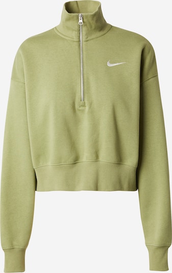 Nike Sportswear Μπλούζα φούτερ σε λαδί / λευκό, Άποψη προϊόντος