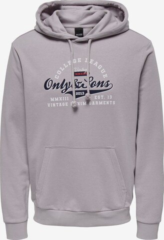 Only & Sons Sweatshirt 'Lenny' in Grijs: voorkant