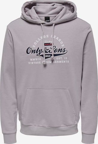 Felpa 'Lenny' di Only & Sons in grigio: frontale