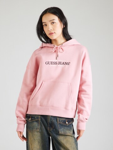 Felpa 'AMERICAN' di GUESS JEANS in rosa: frontale