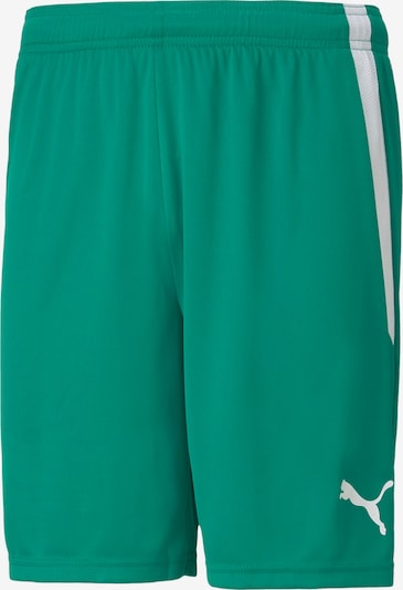 PUMA Pantalon de sport en vert / blanc, Vue avec produit