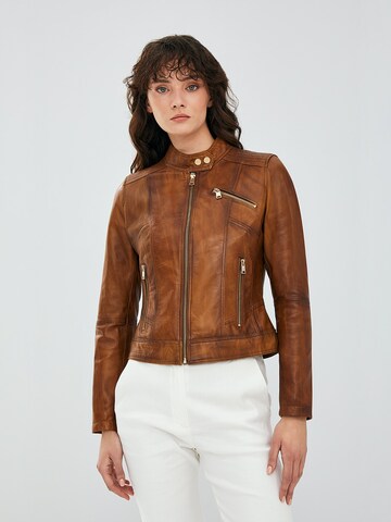 Derimod Between-season jacket in Brown: front