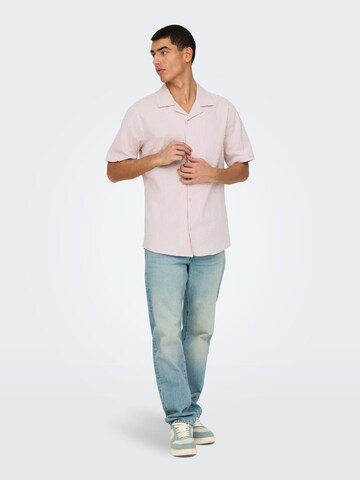 Only & Sons Regular fit Overhemd 'ONSLounge' in Lila