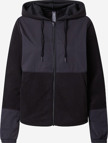 ONLY PLAY Athletic Fleece Jacket 'NATE' in Black: front