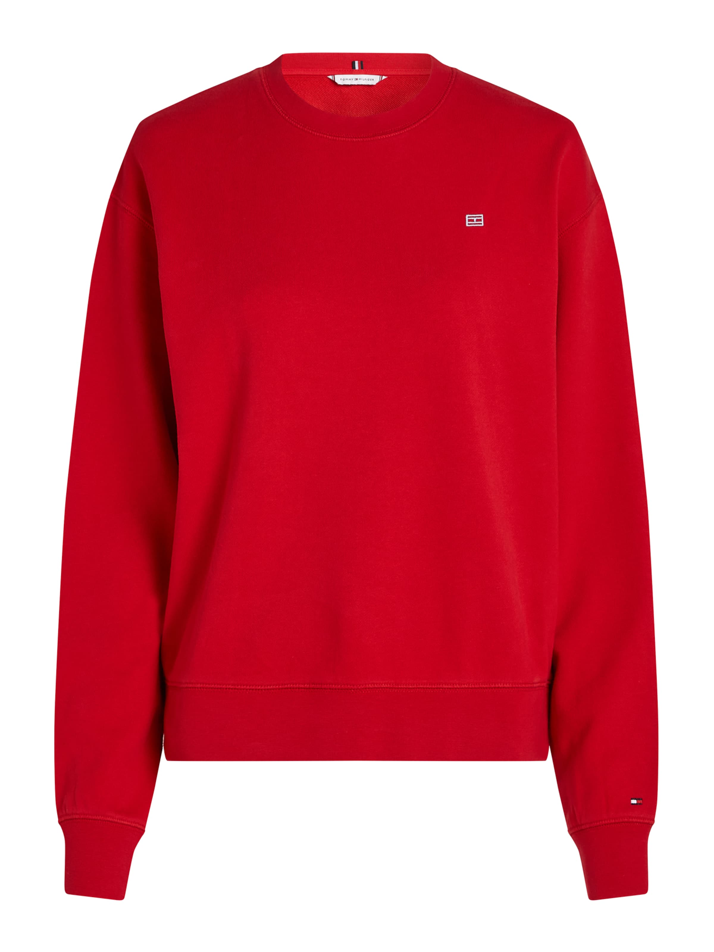 Sweatshirt Hilfiger Pulli Damen Rot Vintage Kleidung Tommy