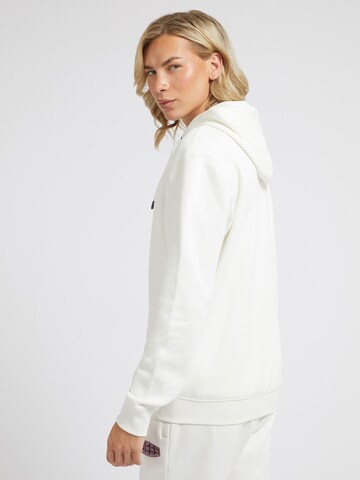 GUESS Zip-Up Hoodie in White