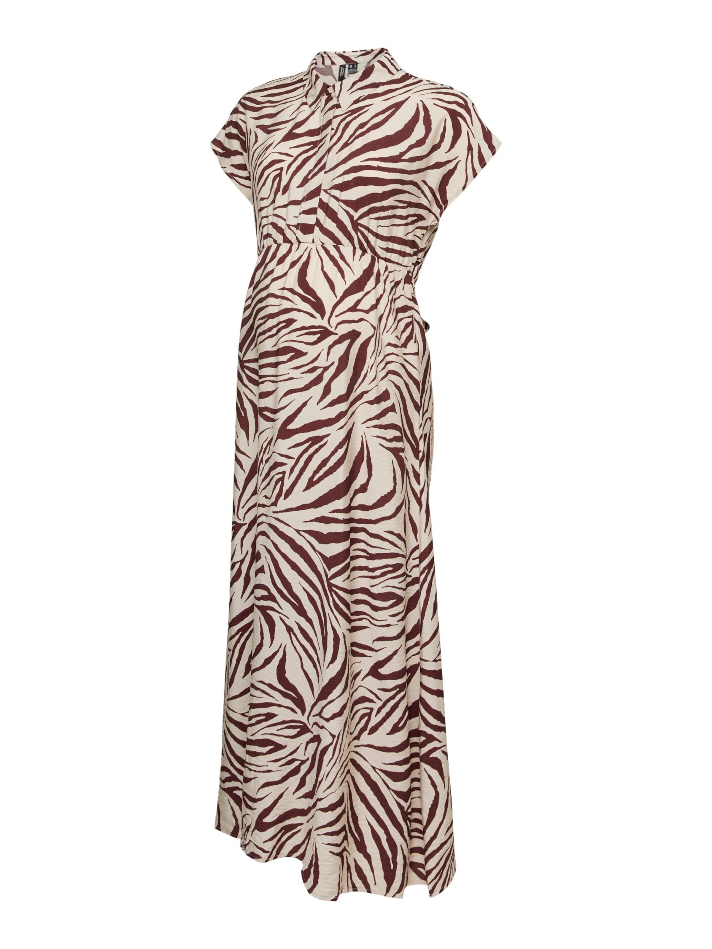 Abito camicia 'VMMJosie' Vero Moda Maternity di colore beige / grigio, Visualizzazione prodotti