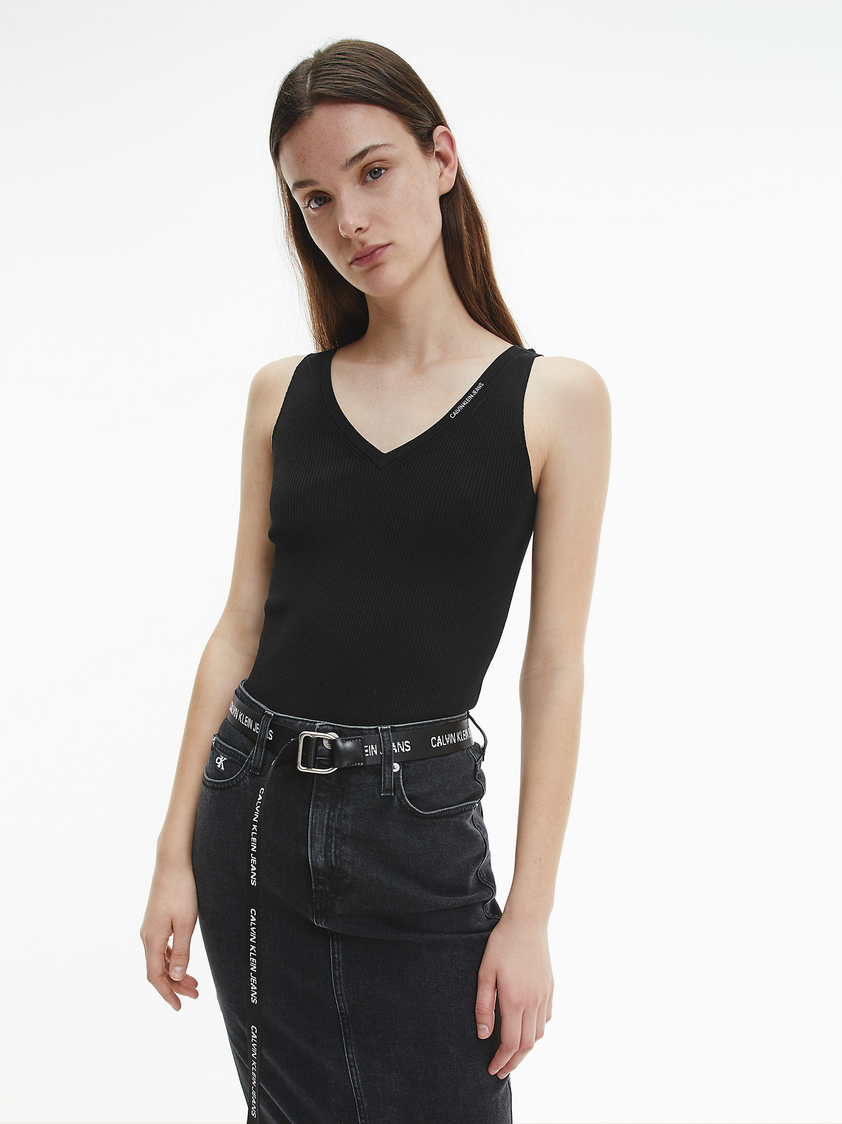 Calvin Klein Jeans Top in Schwarz 
