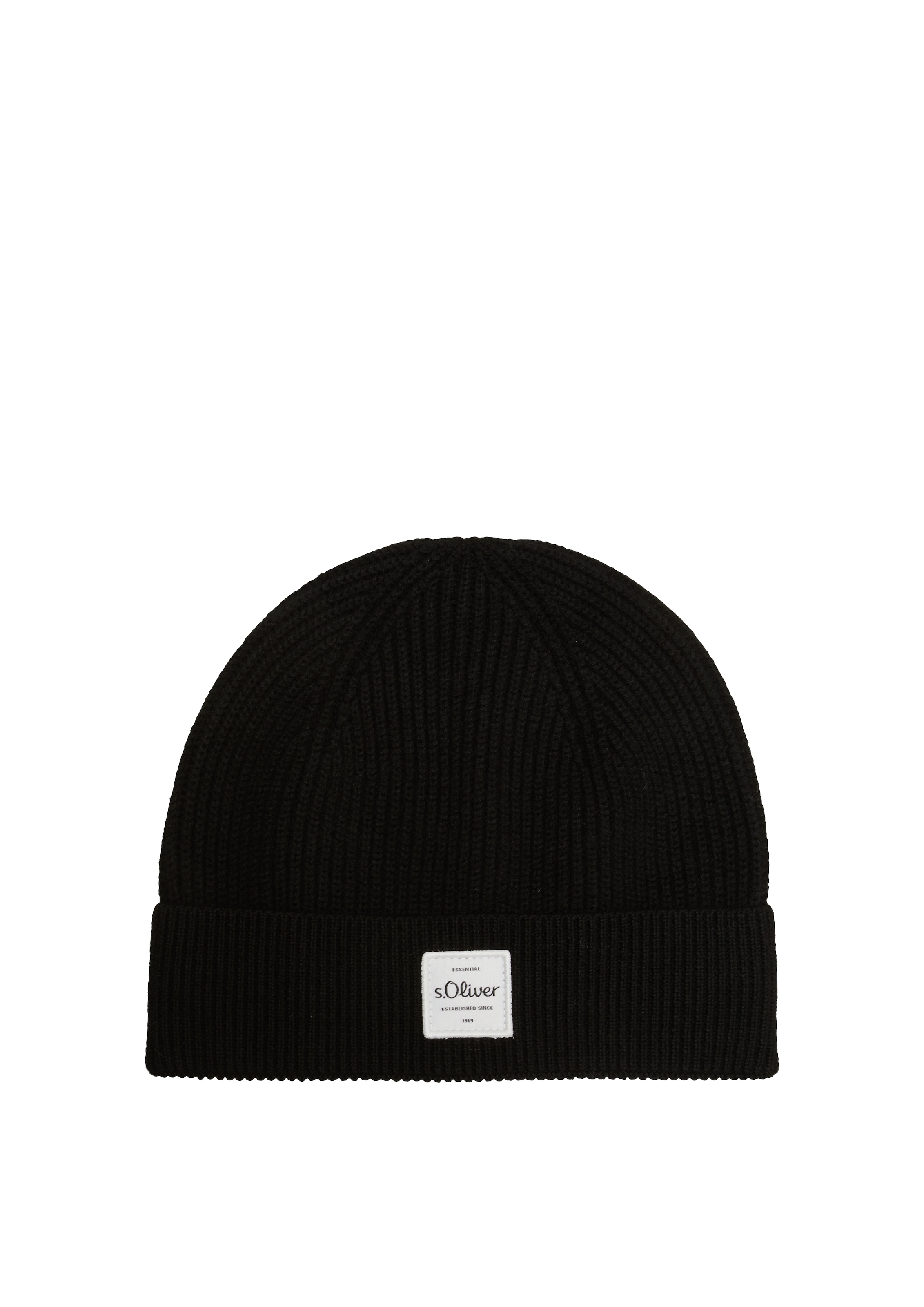 s.Oliver Mütze in Schwarz: Vorderseite