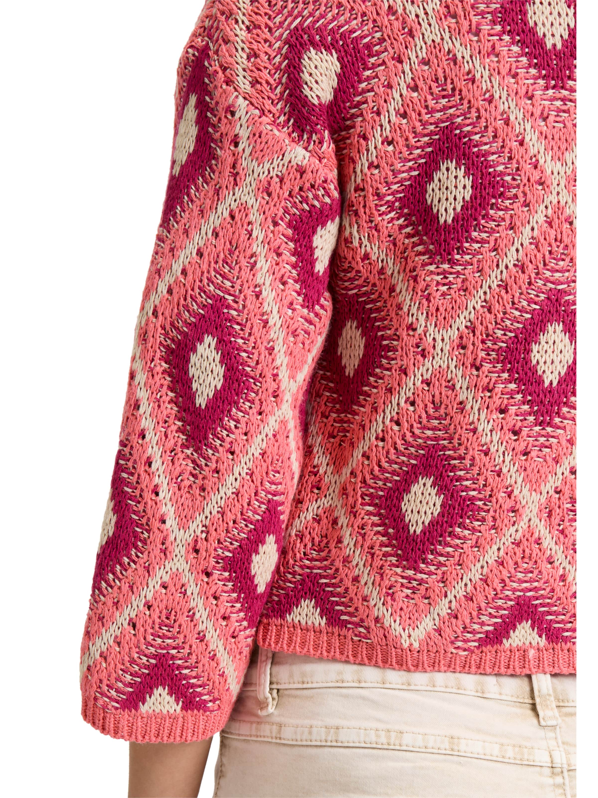 Cartoon Knit cardigan in Pink