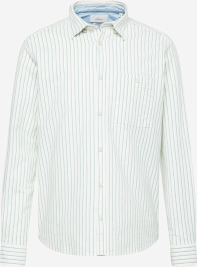 s.Oliver Button Up Shirt in Green / White, Item view