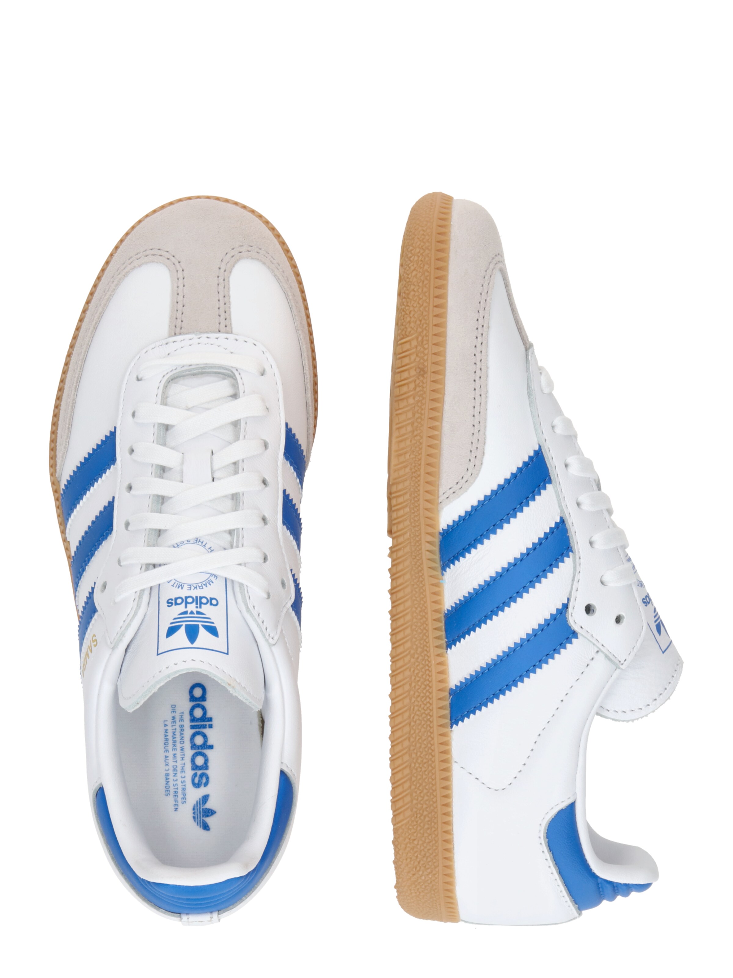 balts ADIDAS ORIGINALS Brīvā laika apavi 'SAMBA'