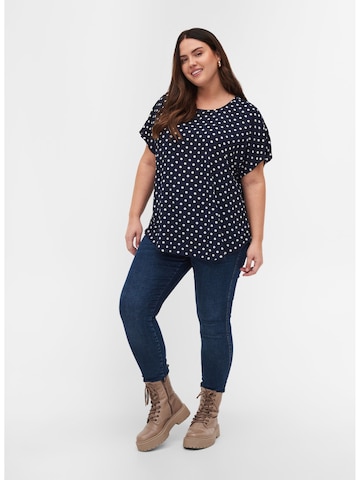 Zizzi Blouse 'VANNI' in Blauw