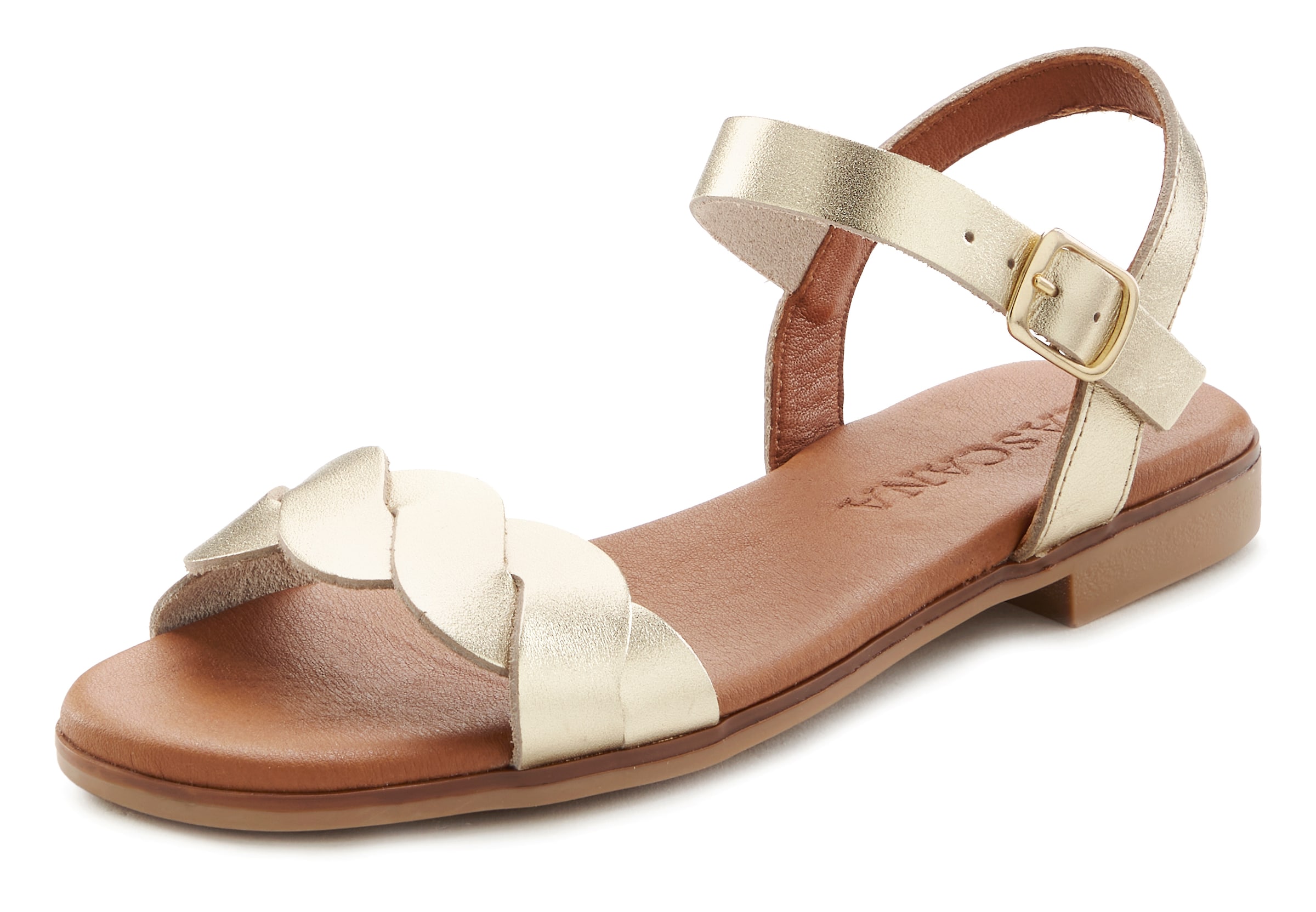 Sandalo di LASCANA in oro: frontale