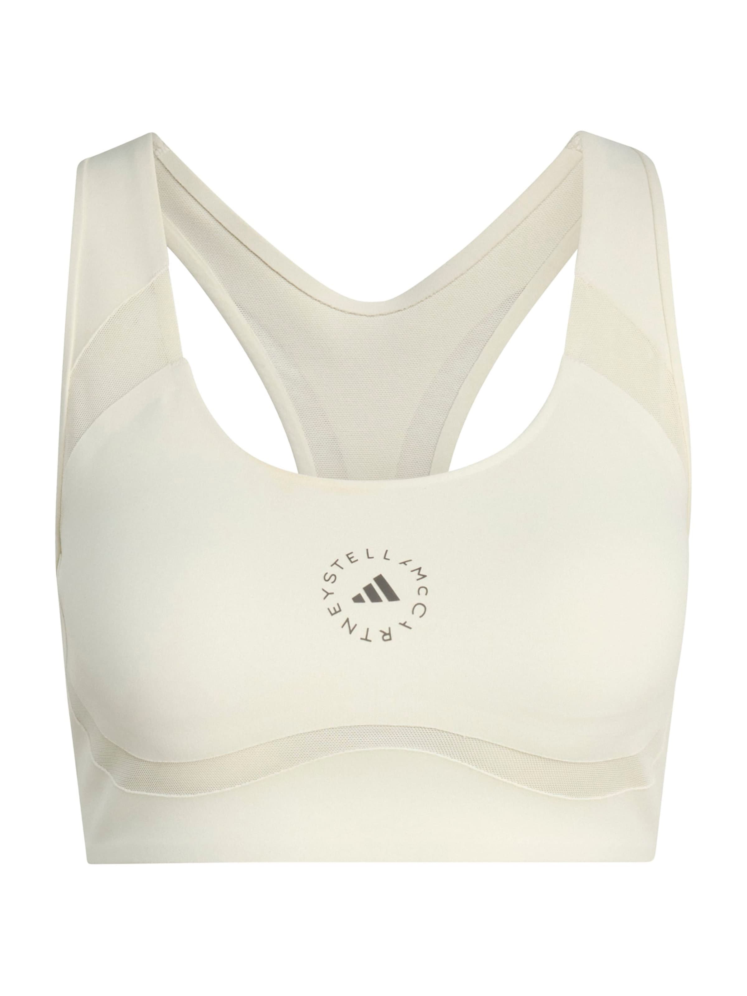 ADIDAS BY STELLA MCCARTNEY Μπουστάκι Αθλητικό σουτιέν 'Power Impact' σε λευκό: μπροστά